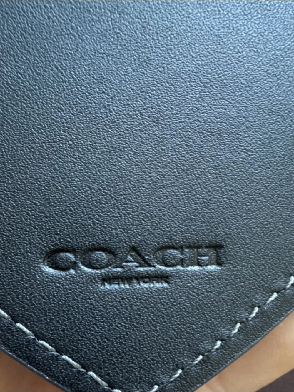 Coach Black Leather Heart Tag with Gold Lock and Silver Bow Charms